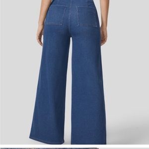 Halara Magic High Waist Pull On Wide Leg Denim Pants Jeans